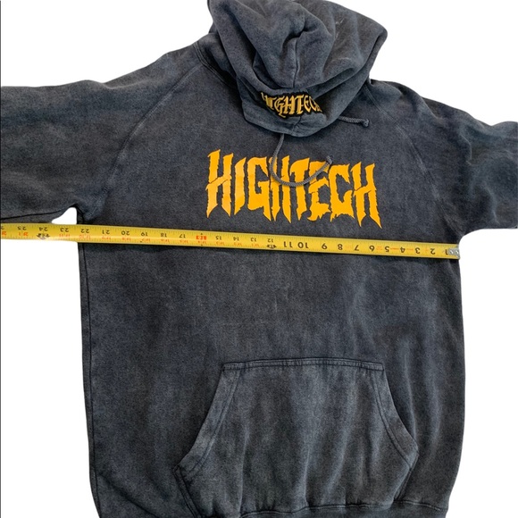 Hightech Gray Long Sleeve Drawstrings Hoodie Sweatshirt Size Medium - Picture 8 of 17